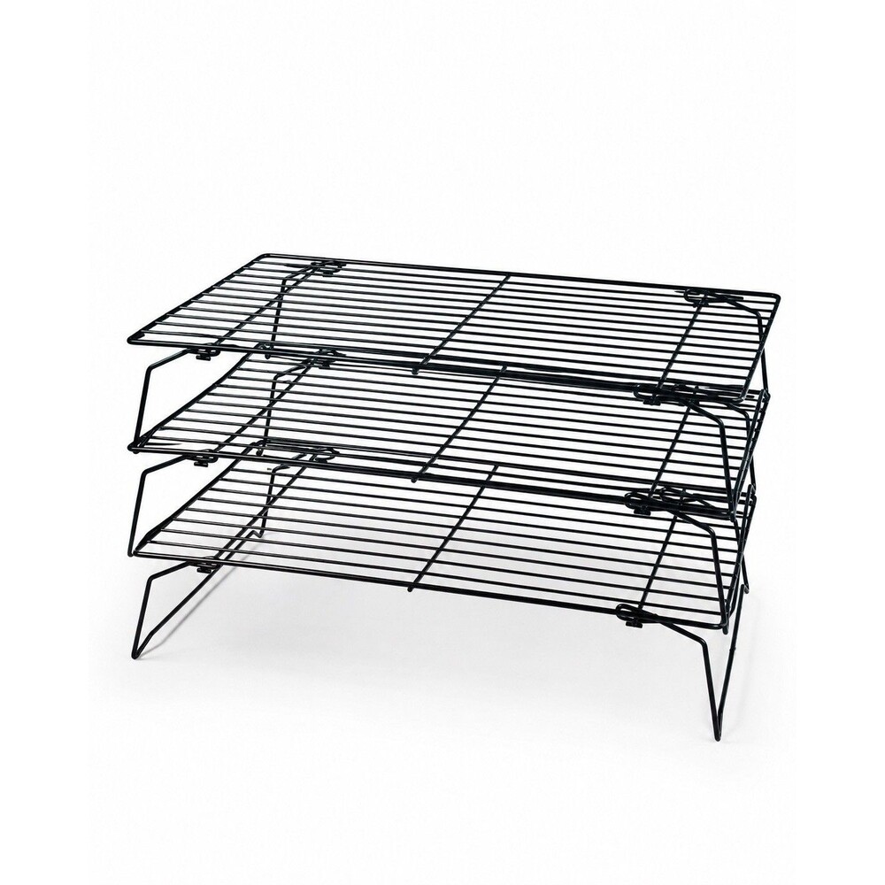 Vintage Crofton Set of 3 Stackable Cooling Racks Wire Baking Cookie Racks w/Box